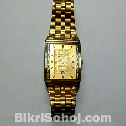 Swistar 22k Gold Plated Swiss Quartz Watch- Water Resistant